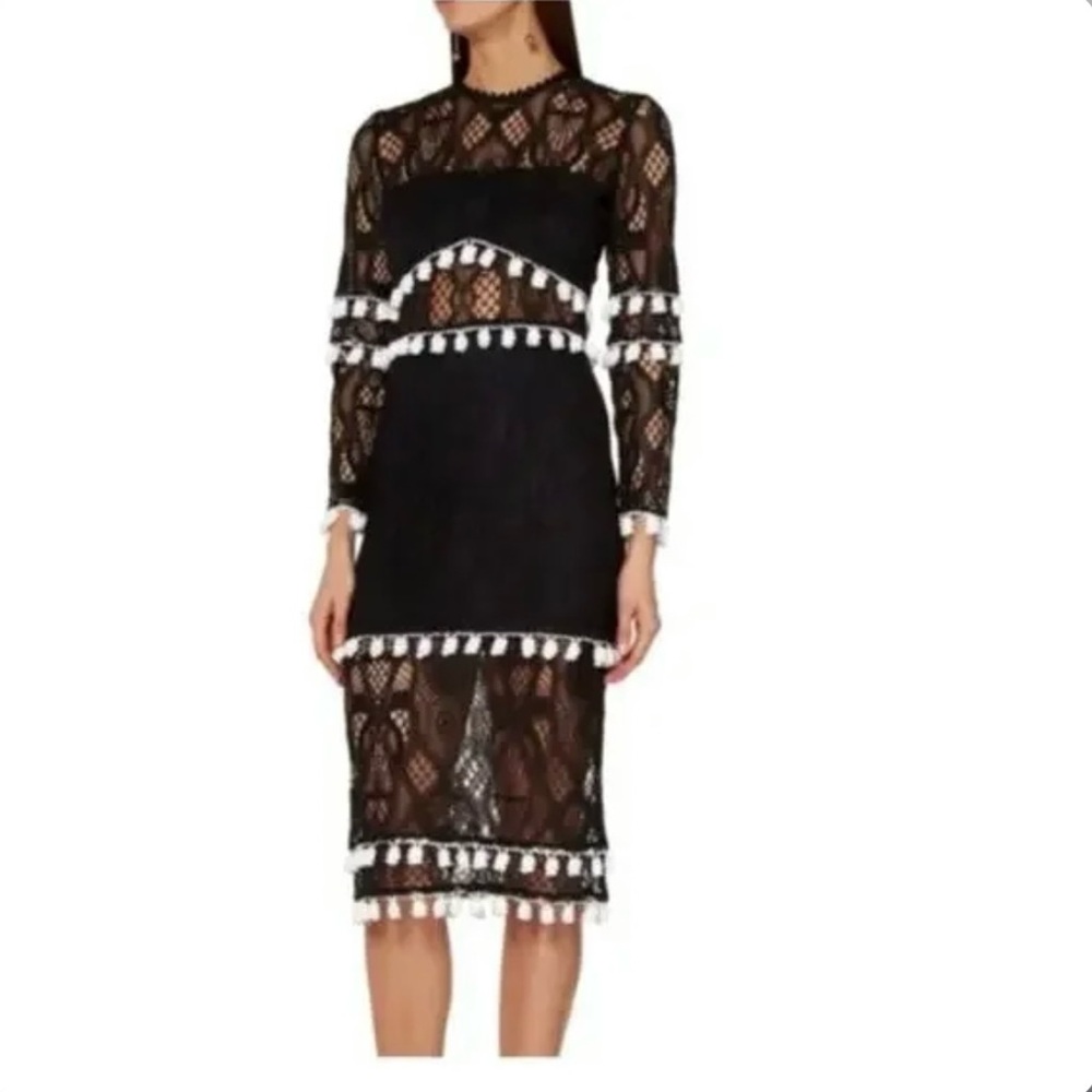 Alexis Black and White Lace Dress